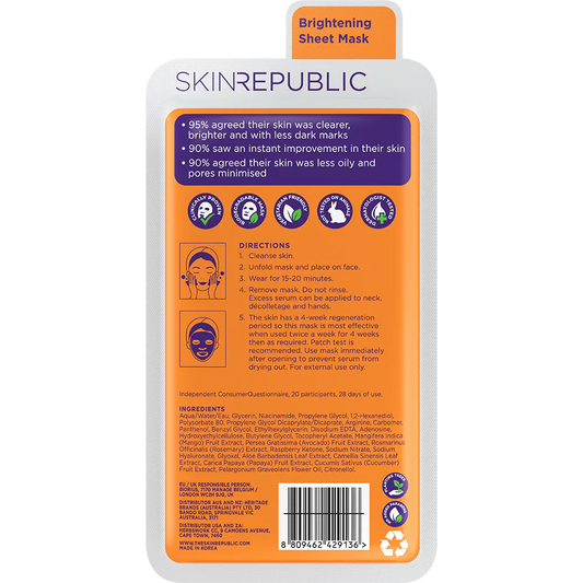 Brightening Niacinamide 2% Face Mask