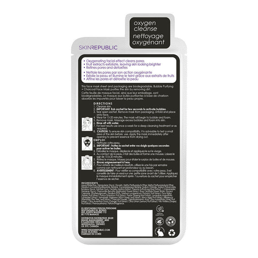 Cleansing Bubble Purifying Charcoal Biodegradable Face Mask
